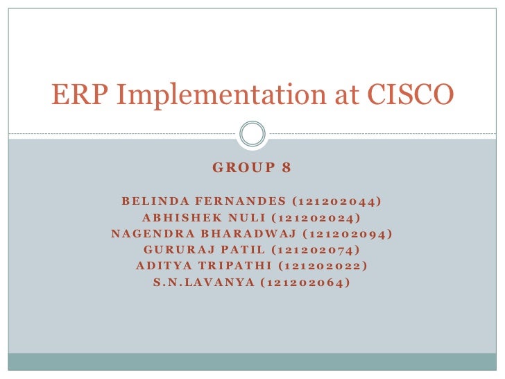 was cisco smart or lucky with its erp implementation?